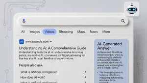 AI Mode w Google prezentujący odpowiedzi generowane przez sztuczną inteligencję w wyszukiwarce