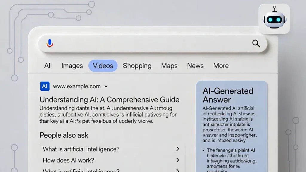AI Mode w Google prezentujący odpowiedzi generowane przez sztuczną inteligencję w wyszukiwarce